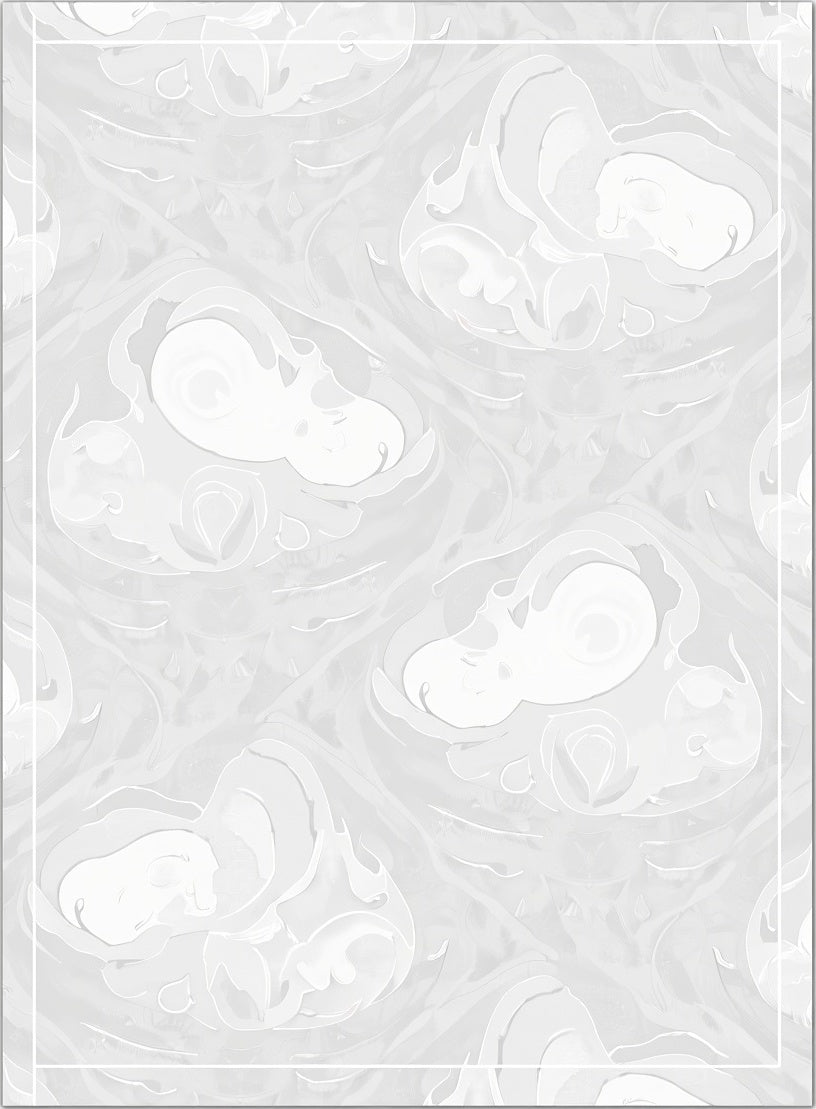 Abstract Cloud Pattern White Rug
