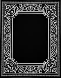 Black White Ornamental Classic Frame Rug