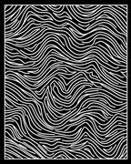 Abstract Wavy Line Pattern Design Rug
