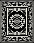 Classic Black Cream Medallion Rug