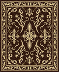Ornate Floral Border With Subtle Accents Rug
