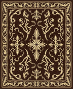 Ornate Floral Border With Subtle Accents Rug