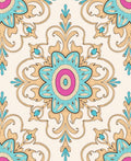 Detailed Floral Scroll Pattern Design Rug