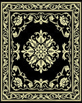 Classic Floral Center with Border Pattern Rug