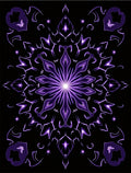 Vibrant Purple Starburst Mandala Rug