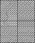 Abstract Intersecting Geometric Grid Pattern Rug