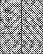 Abstract Intersecting Geometric Grid Pattern Rug