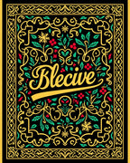 Bold Red Botanical Floral Scroll Rug