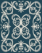 Classic Vintage Scrollwork Design Rug