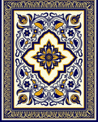 Intricate Floral Medallion Pattern Rug