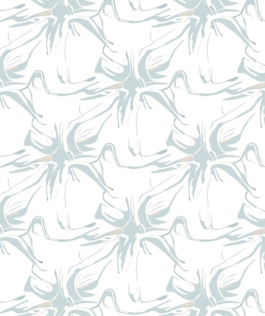 Abstract Swirl Aqua Cream Pattern Rug