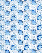 Abstract Blue Cloud Pattern Design Rug