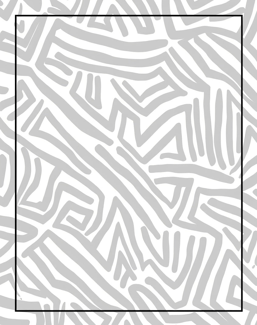 Abstract Grey Linear Pattern Rug