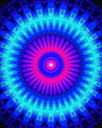 Radiant Circular Pattern With Vivid Colors Rug