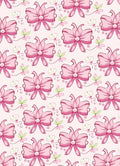 Pink Bows and Floral Accents Design Rug