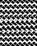 Gothic Black White Diamond Pattern Rug