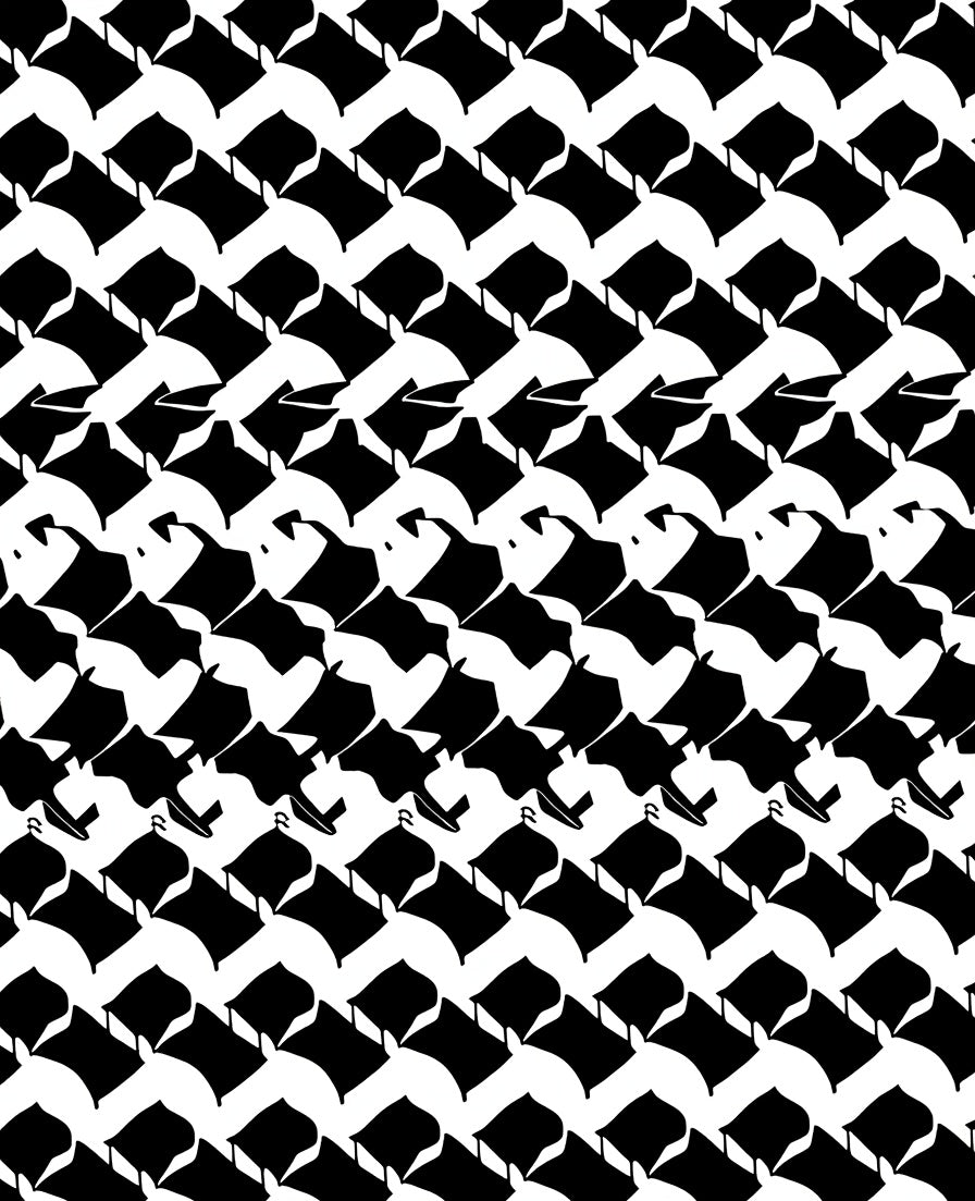 Gothic Black White Diamond Pattern Rug