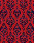 Rich Scarlet Flourish Pattern Rug