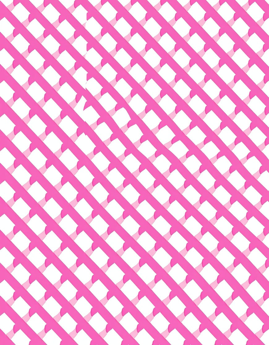 Pink Lattice Stripe Pattern Rug