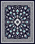 Classic Floral Repeating Pattern Rug
