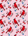 Whimsical Red Cardinal Berry Garland Rug