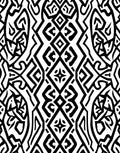Tribal Geometric Maze Pattern Rug