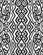 Tribal Geometric Maze Pattern Rug