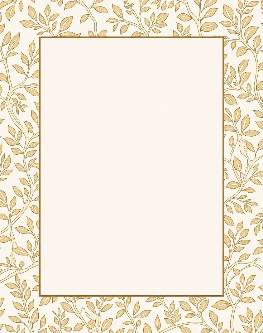 Vines Branches Floral Pattern Rug