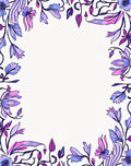 Floral Vines With Purple Hues Rug