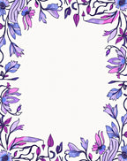 Floral Vines With Purple Hues Rug