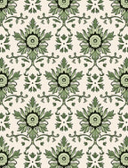 Detailed Damask Floral Pattern Rug
