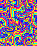 Vibrant Swirl Abstract Star Pattern Rug