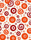 Whimsical Swirls Circles Pattern Rug