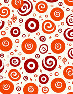 Whimsical Swirls Circles Pattern Rug