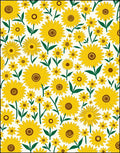 Summer Meadow Sunflower Pattern Rug