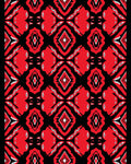 Bold Red Black Geometric Pattern Rug