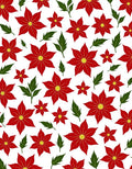 Red Poinsettia Floral Garden Rug