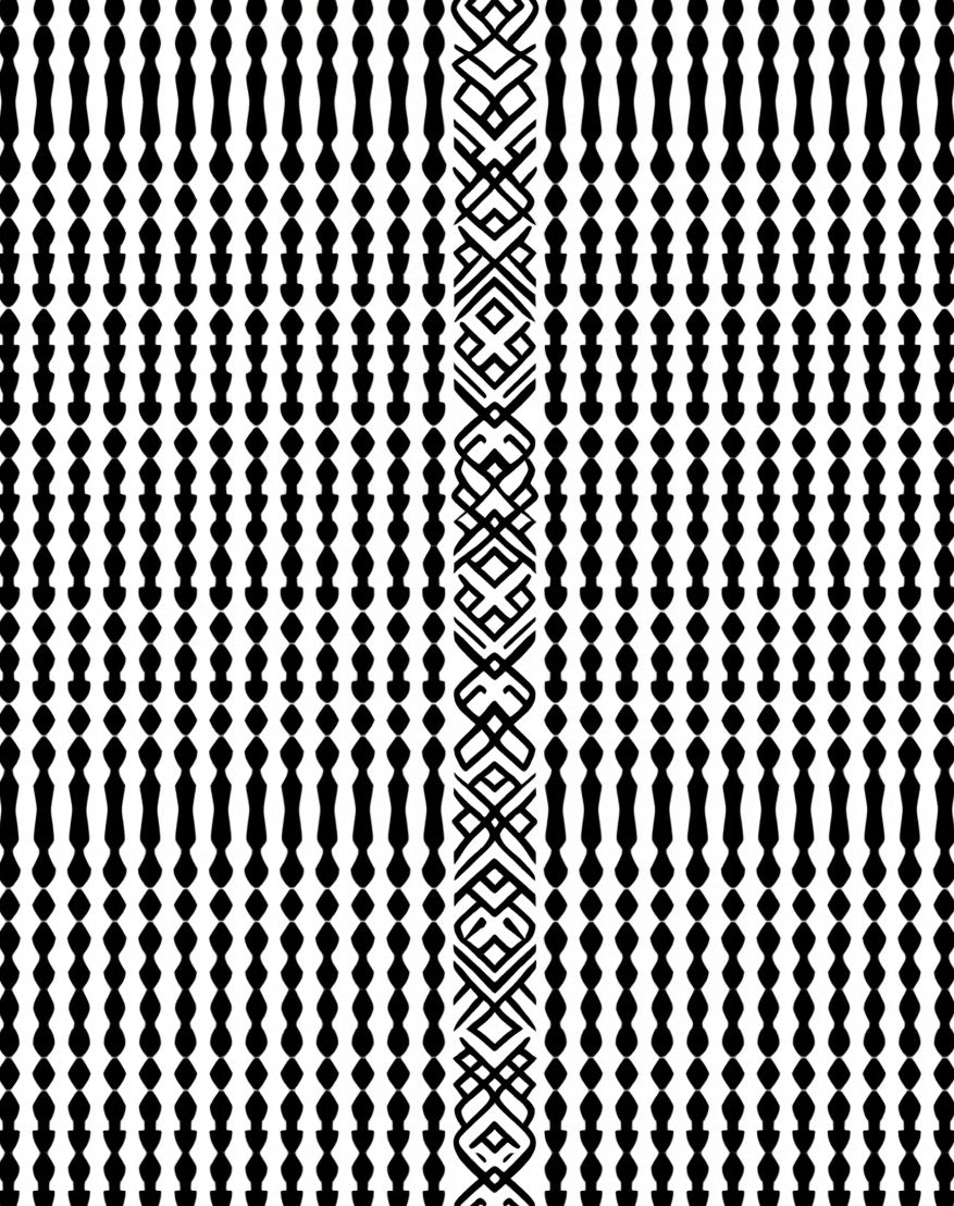 Black White Abstract Geometric Pattern Rug