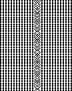 Black White Abstract Geometric Pattern Rug