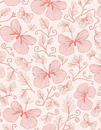 Delicate Floral Vine Pattern Rug