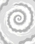 Abstract Swirl Gray White Flow Rug