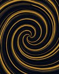 Dark Gold Swirl Abstract Pattern Rug