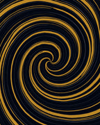Dark Gold Swirl Abstract Pattern Rug