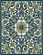 Vintage Floral Swirl Pattern Rug