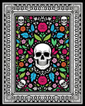 Skulls Floral Pattern Rug
