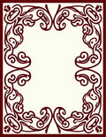 Elegant Scrollwork Vine Design Rug
