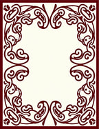 Elegant Scrollwork Vine Design Rug