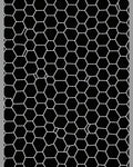 Graphic Hexagonal Black White Pattern Rug