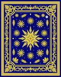 Royal Blue and Gold Floral Medallion Rug