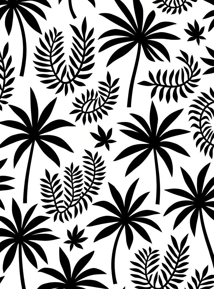 Tropical Palm Leaves Bold Pattern Rug